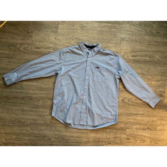 (2) Chaps Shirt Men Size XL Multi Color Plaid Button Down Long Sleeve Logo Crest - Picture 2 of 12